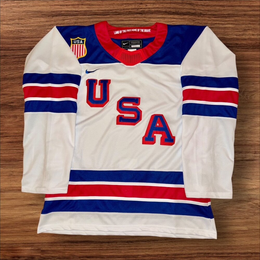 TEAM USA 2026 OLYMPIC NIKE HOCKEY WHITE JERSEY BLANK NO NAME BRAND NEW NICE!!